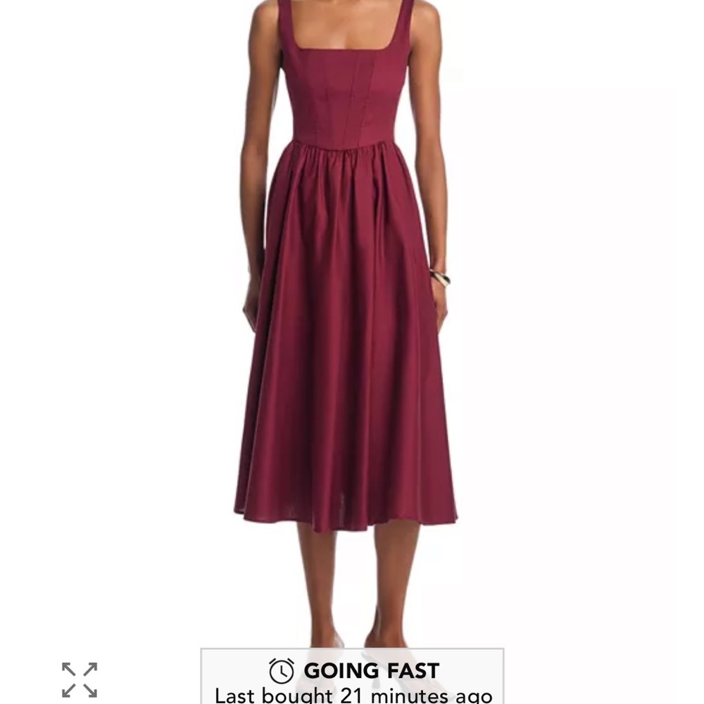 Wayf Rich Wine Midi Dress